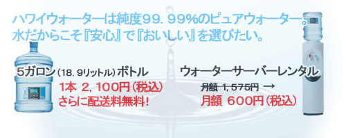 �n���C�E�H�[�^�[�͏��x�X�X�D�X�X���̃s���A�E�H�[�^�[�ł��B